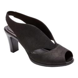 Women's Rockport Total Motion 75MM V Sling Pump Black Nubuck. Opens flyout.