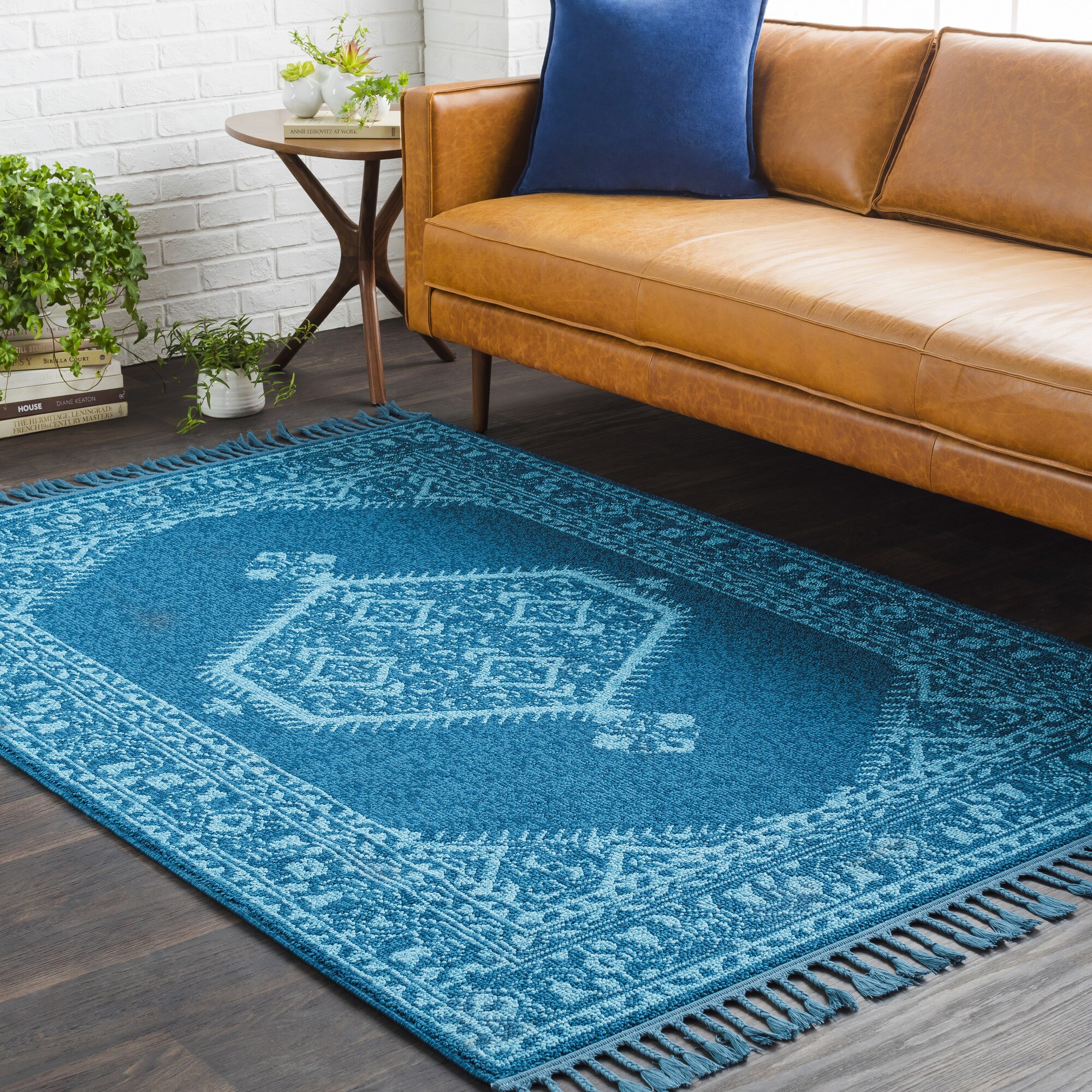 BABIL Series Turquoise Orange Ethnic Patterned 2024 Authentic Rug Carpet Double-Sided Rug Carpet Babylon Tassels Home Rug Tasseled