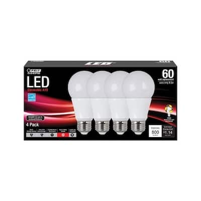 FEIT Electric LED Bulb 9.5 watts 800 lumens 3000 K A-Line A19 Warm White 60 watts equivalency