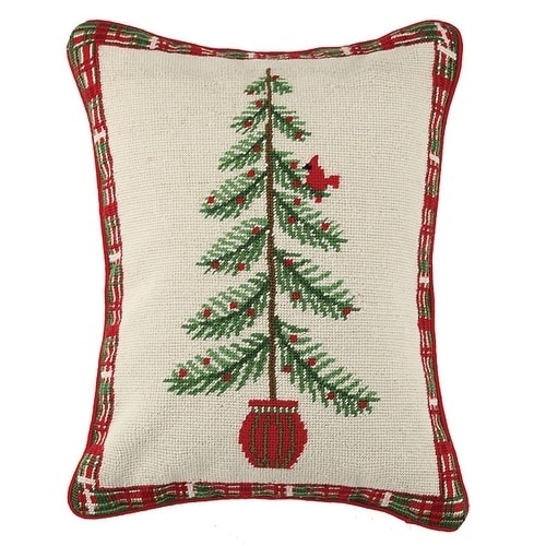 Shop Sally Eckman Roberts Cardinal On Tree Needlepoint Pillow