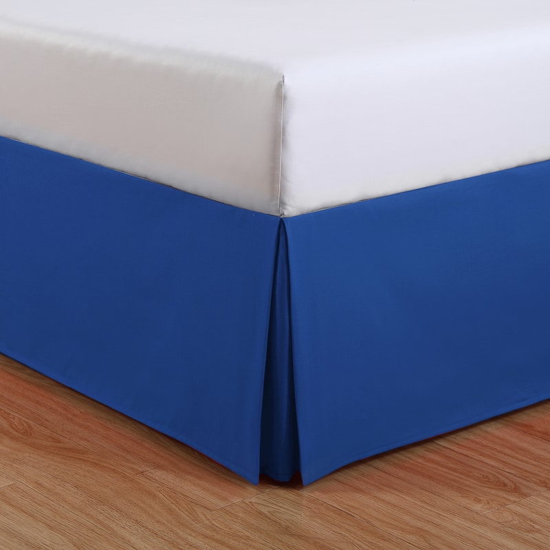 Lux Hotel Basic Microfiber Kids 14-inch Drop Bedskirt - Twin - Blue
