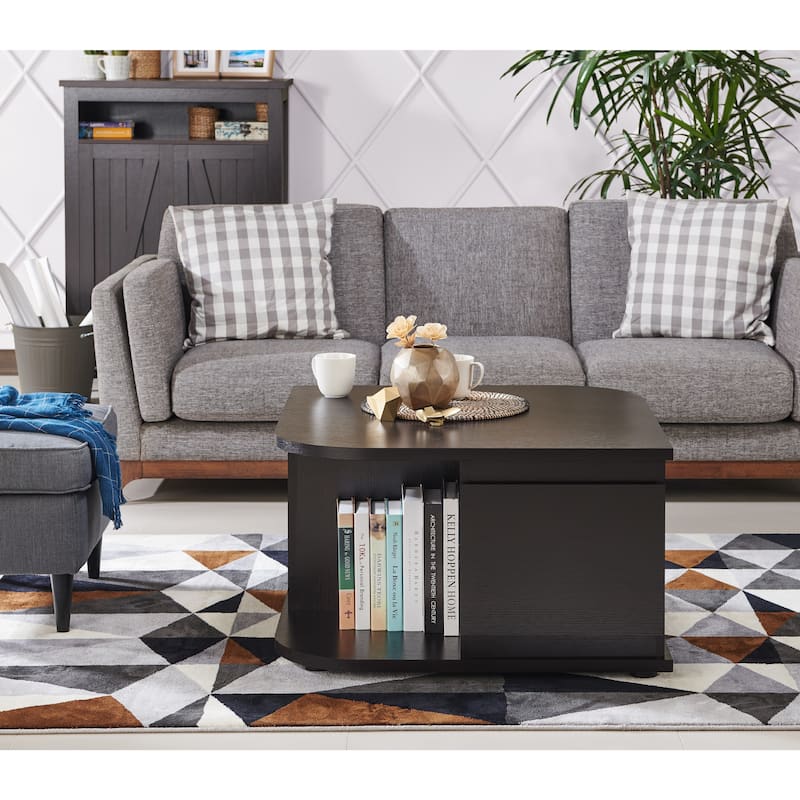 Lenya Contemporary Brown 31-inch 2-Open Shelf Coffee Table by Furniture of America