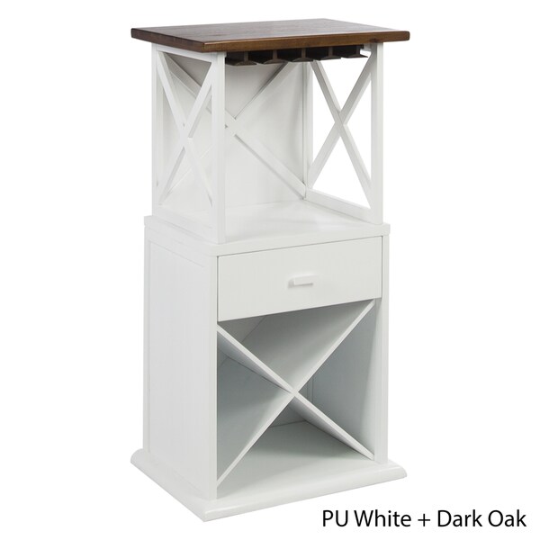 Ewan Farmhouse Cottage Acacia Wood Wine Cabinet by Christopher Knight Home