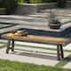 Catriona Outdoor Rustic Acacia Wood Bench by Christopher Knight Home