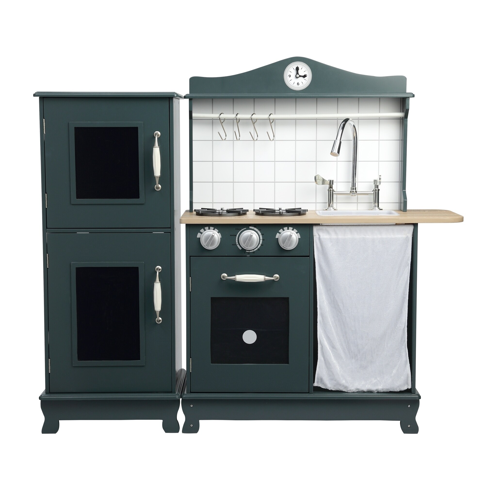 Shop Teamson Kids Provence Big Play Kitchen Dark Green Oak