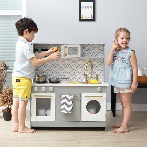Shop Teamson Kids Little Chef Berlin Modern Play Kitchen Grey