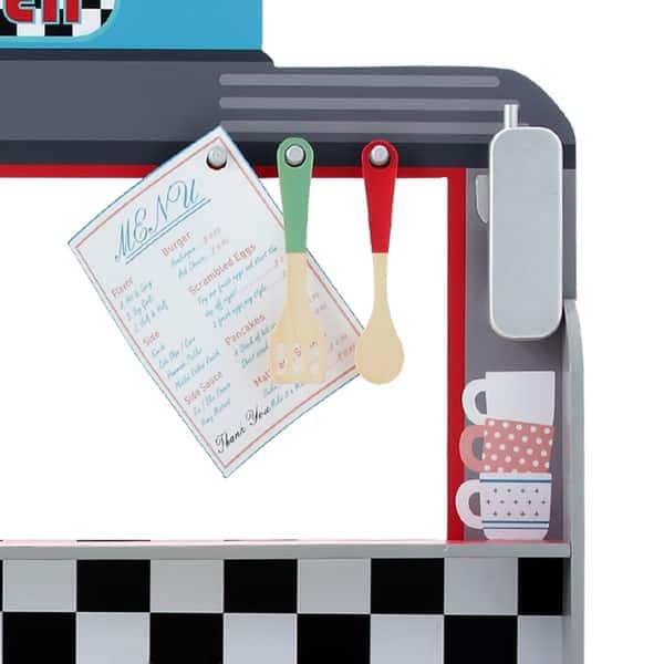 Shop Teamson Kids Brooklyn Diner Play Kitchen Grey Petrol