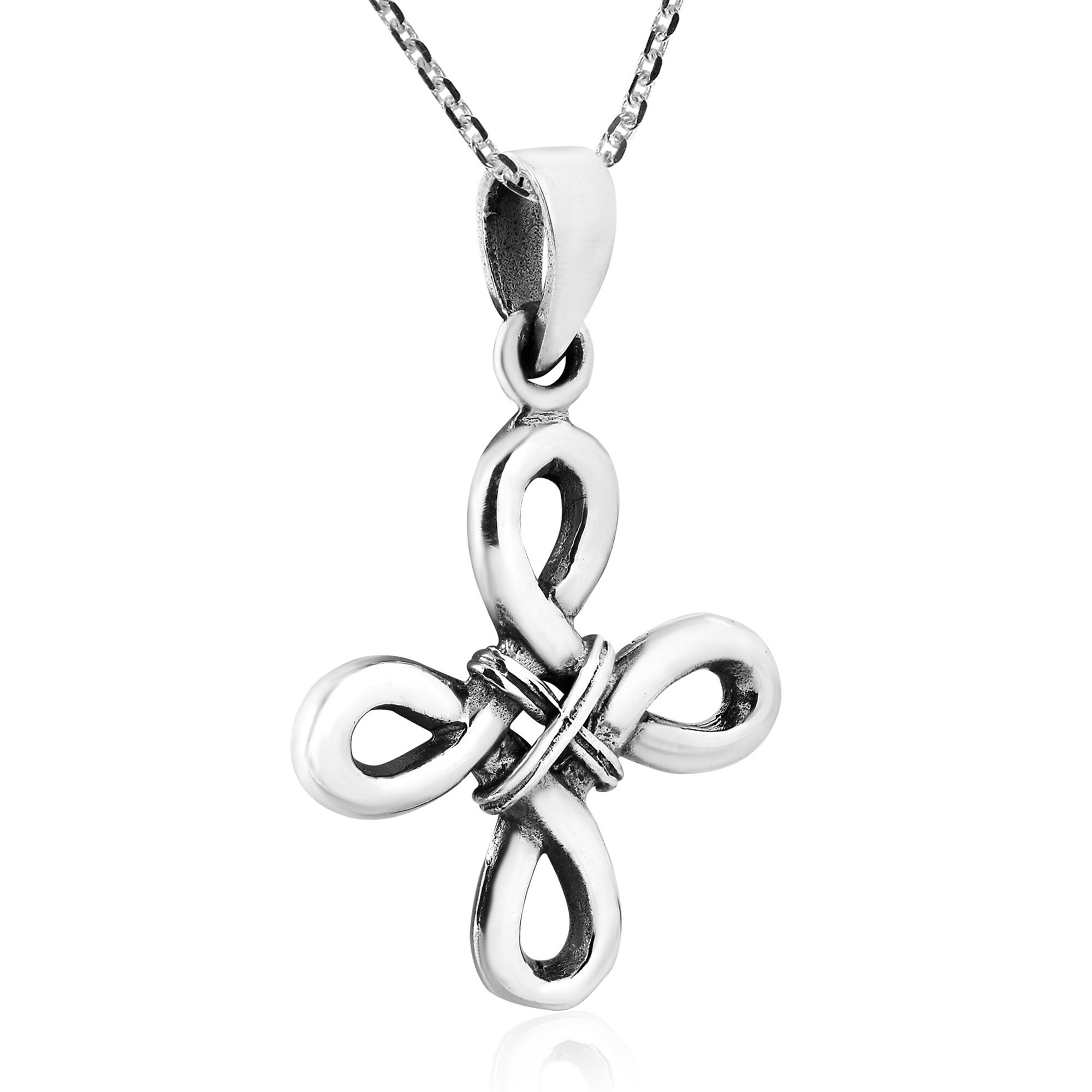 Infinity Celtic Cross .925 Sterling Silver Pendant