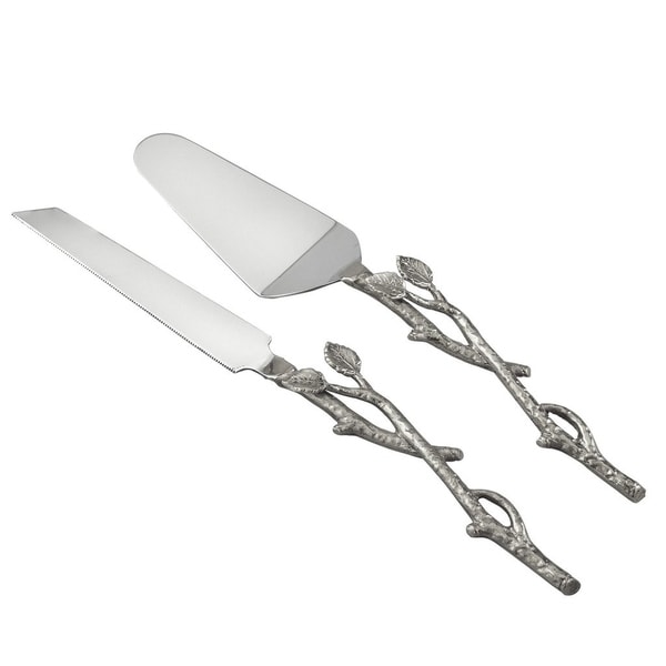 Heim Concept Sparkle Silver Leaf Cake Servers