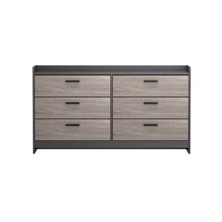 Central Park Dresser with 6 drawers in Java Brown with Sonoma Finish ...