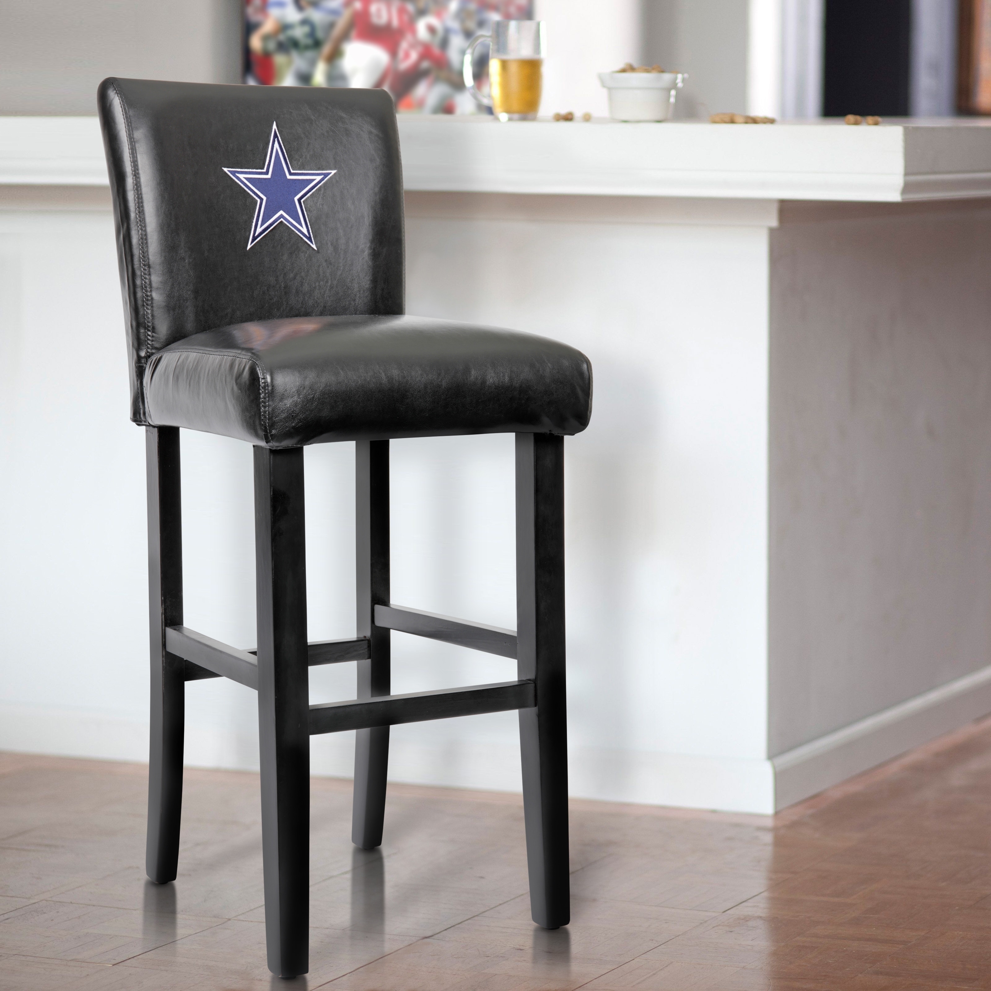 Dallas Cowboys Model 30DA Officially Licensed 30 inch Parsons Bar Stools  (sold 2/carton) with beautifully embroidered NFL Logo.