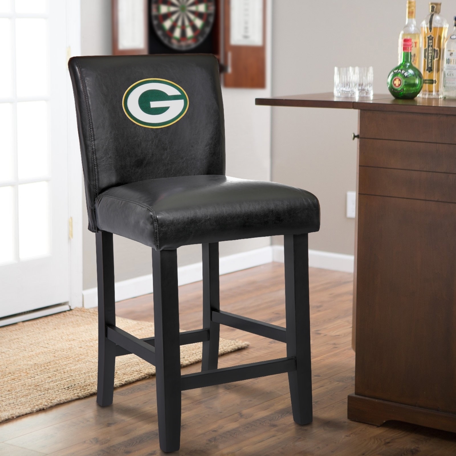 Green Bay Packers Bar Stool  Swivel Seat Sports Bar Stool