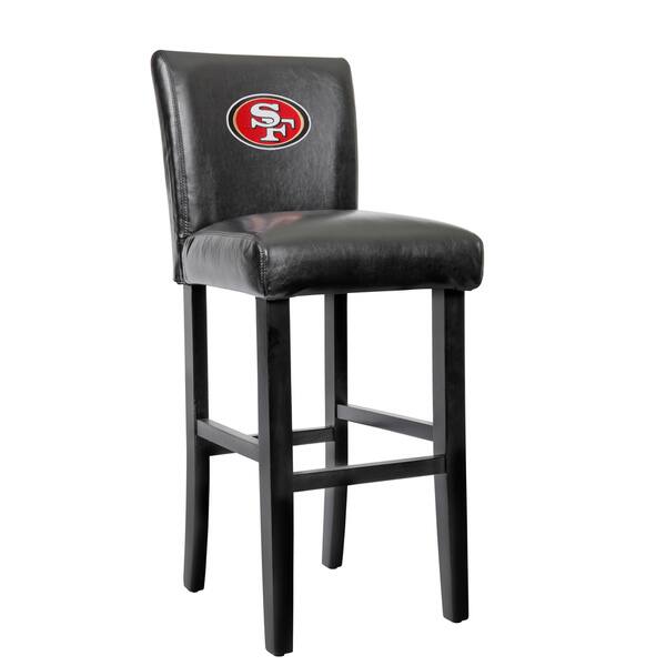 NFL San Francisco 49ers Style 7 Big Logo Black Brown Leather