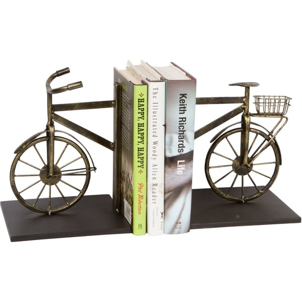 8" Metal Bicycle Bookends Set - Vintage Style by Trademark Innovations