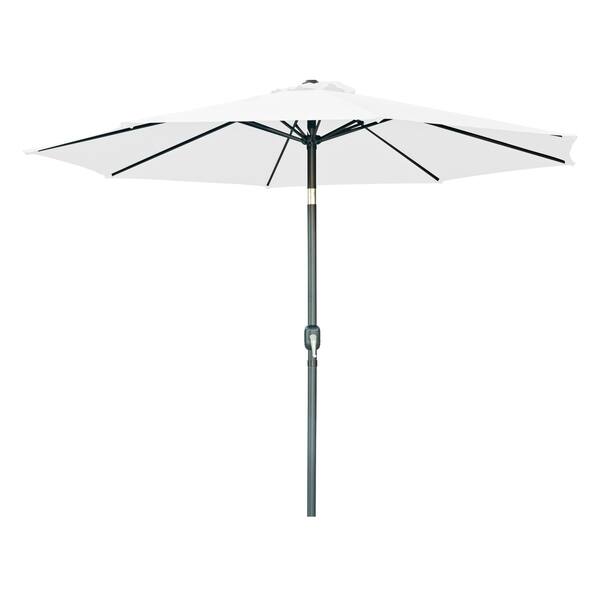 Shop Tilt Crank Patio Umbrella 10 By Trademark Innovations Overstock 18104771 Blue Polyester Patio