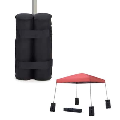 16" Tall Canopy Tent Weight Bag with Zippered Top - Set of 4 - By Trademark Innovations