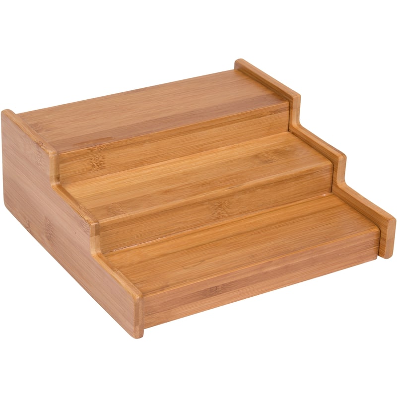 Bamboo Expandable 3-Tier Spice Rack and Cabinet Organizer by Trademark Innovations