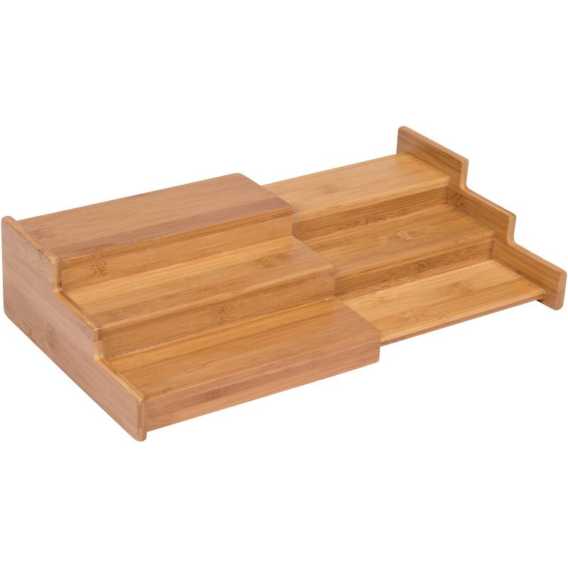 Bamboo Expandable 3-Tier Spice Rack and Cabinet Organizer by Trademark Innovations