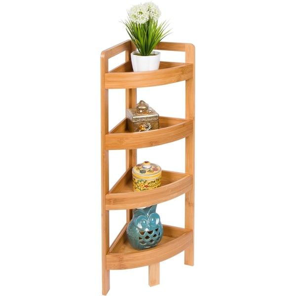 31.5" 4 Tier Bamboo Corner Storage Shelf By Trademark Innovations