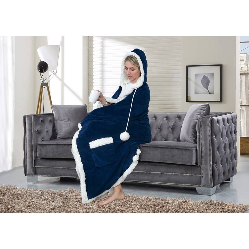 Chic Home Reyn Snuggle Hoodie Ultra Plush Micromink Wearable Blanket