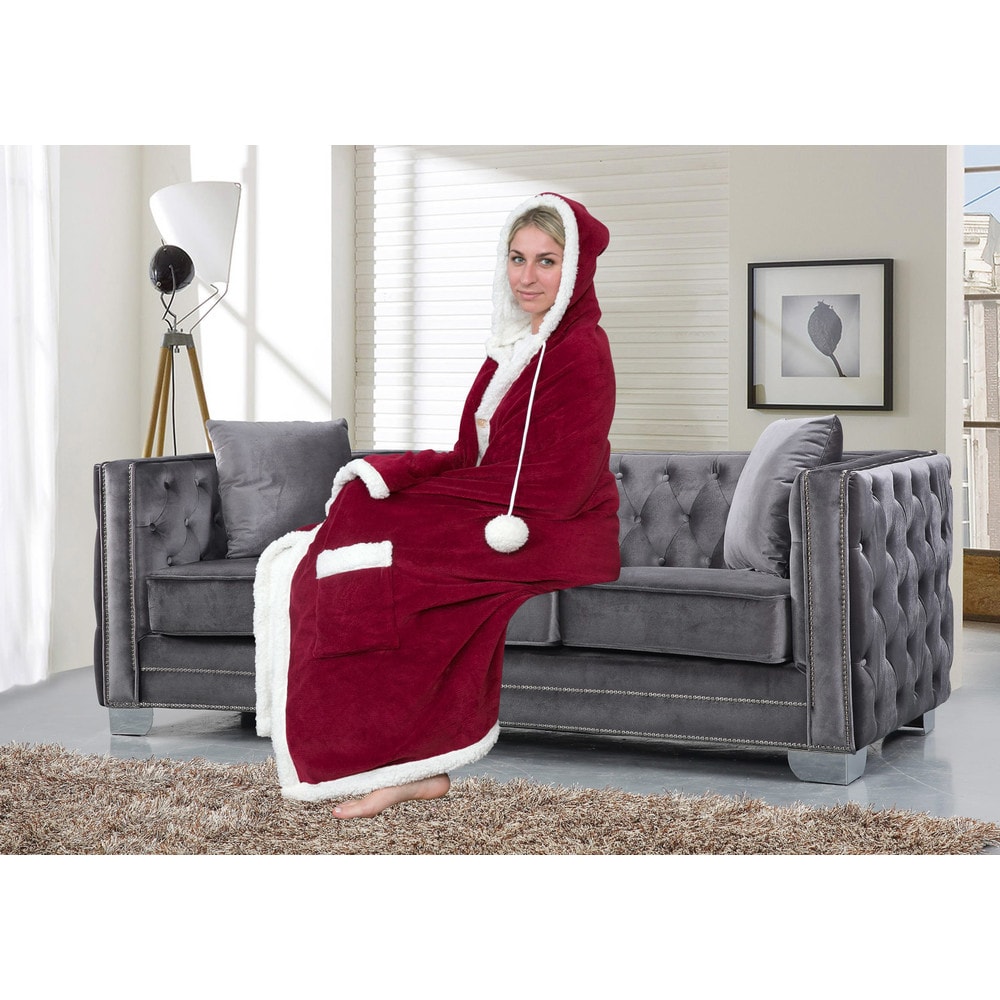 Chic Home Reyn Snuggle Hoodie Ultra Plush Micromink Wearable Blanket Bed Bath Beyond 18105070