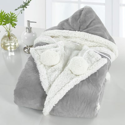 Chic Home Reyn Snuggle Hoodie Ultra Plush Micromink Wearable Blanket