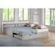 Melody Expandable Twin-to-King Trundle Daybed with Storage Drawers - Grey