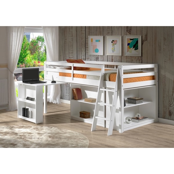 overstock loft bed with desk