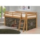 preview thumbnail 6 of 31, Roxy Twin Junior Loft Solid Wood Bed with Playhouse Tent Cinnamon Green Camo