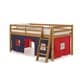 preview thumbnail 5 of 31, Roxy Twin Junior Loft Solid Wood Bed with Playhouse Tent