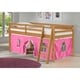 preview thumbnail 11 of 31, Roxy Twin Junior Loft Solid Wood Bed with Playhouse Tent Cinnamon Pink White