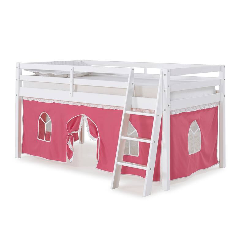 Roxy Twin Junior Loft Solid Wood Bed with Playhouse Tent