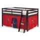 preview thumbnail 8 of 31, Roxy Twin Junior Loft Solid Wood Bed with Playhouse Tent