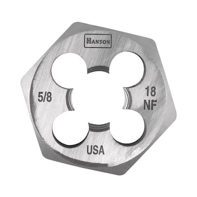 Irwin Hanson High Carbon Steel 5/8 in.-18NF SAE Hexagon Die 1