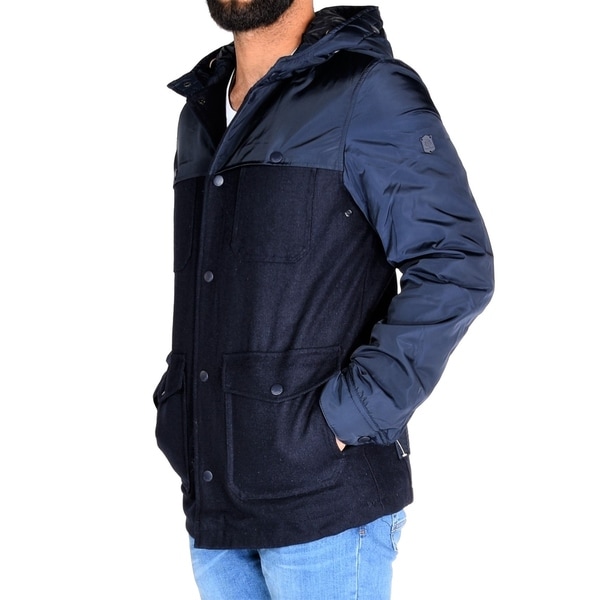 english laundry men's wool combo parka jacket