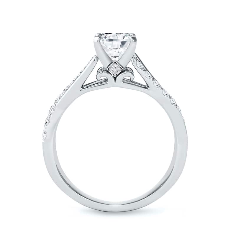 Auriya 14k Gold 3/4ct TDW Modern Cross-Over Diamond Engagement Ring