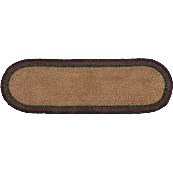 MOOSE/BROWN/TAN/CREAM OVAL COUNTRY STAIR TREADS BRAIDED JUTE STAIR TREAD SETS 