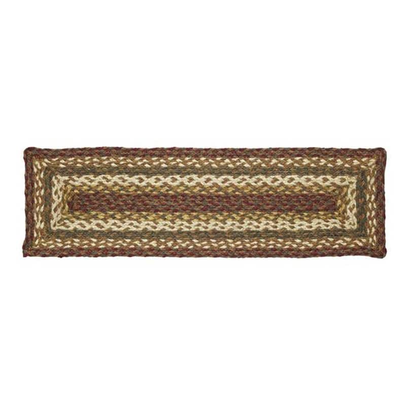 Green Rustic Flooring VHC Tea Cabin Stair Tread Jute - 8.5x27 - Moss Green - 8.5x27