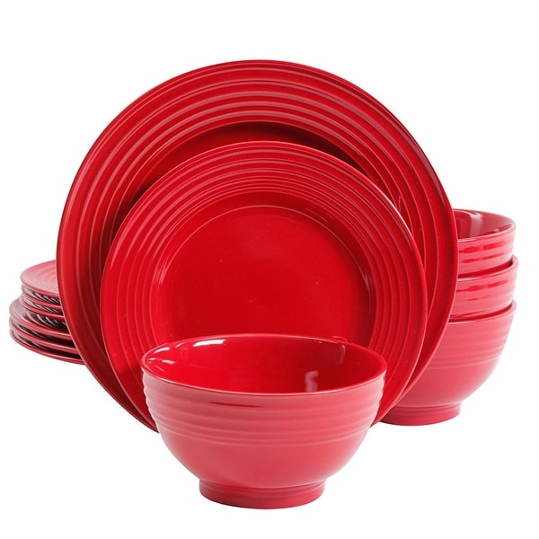 Shop Gibson Plaza Cafe 12-Piece Dinnerware Set in Red - Free ... Shop Gibson Plaza Cafe 12-Piece Dinnerware Set in Red - Free ...