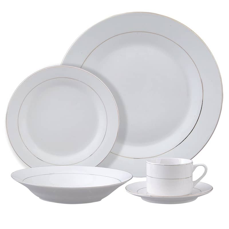 Gibson Tuxedo Deluxe 12-Piece Dinnerware Set