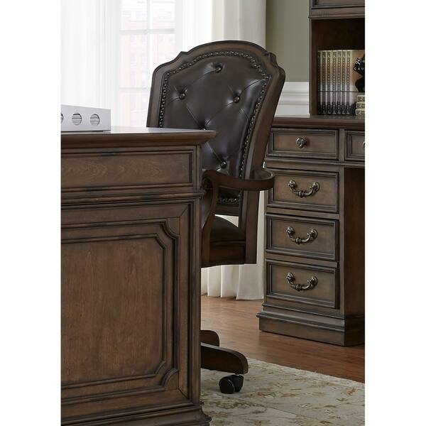 Shop Amelia Antique Toffee Jr Executive Office Chair On Sale