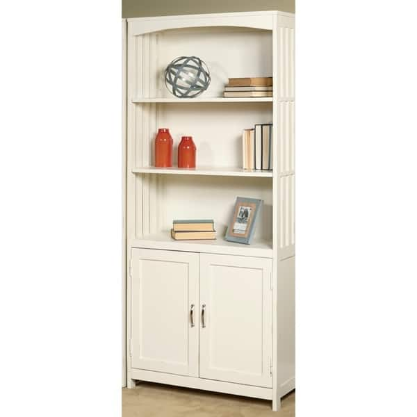 Shop Hampton Bay White Door Bookcase On Sale Free Shipping