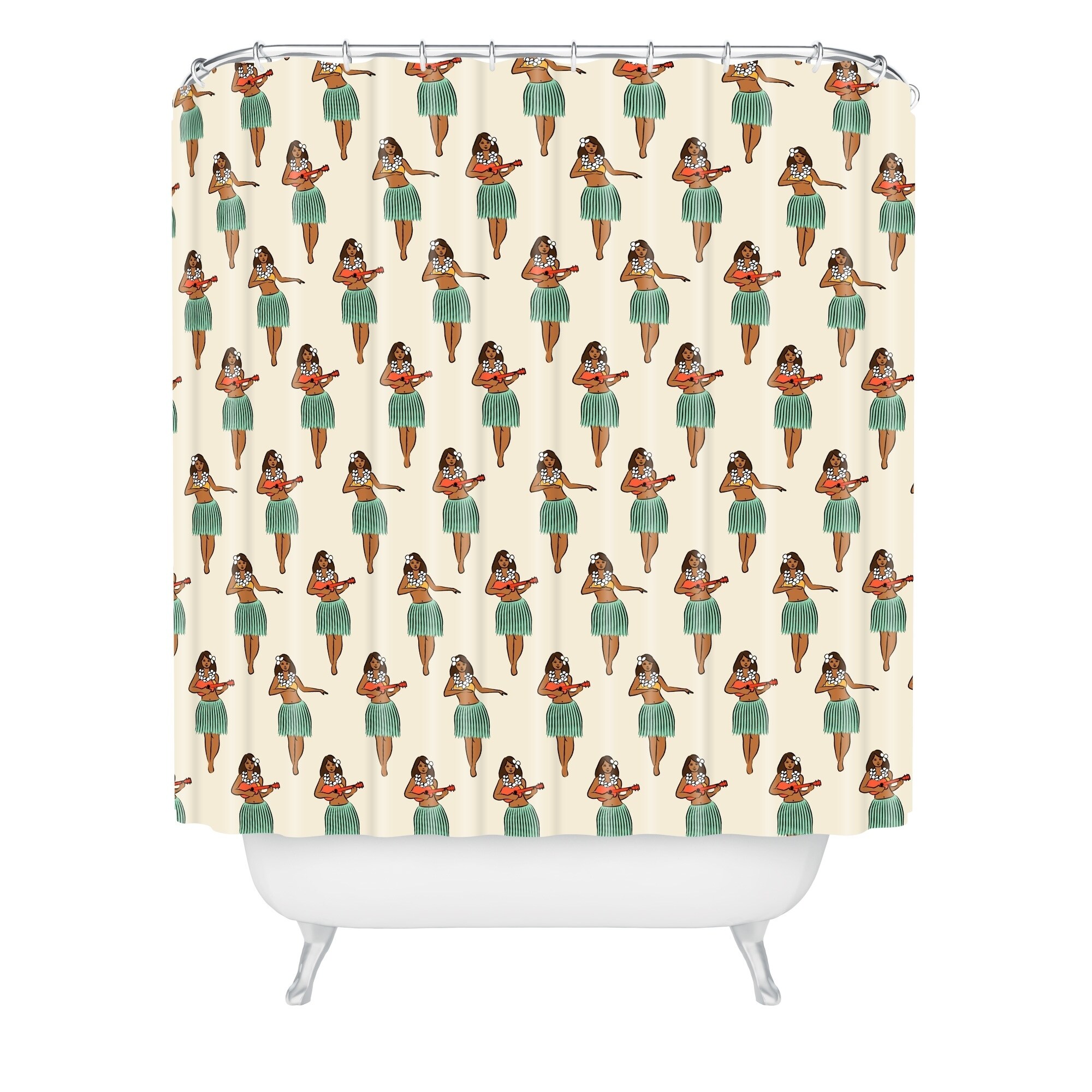Shop Little Arrow Design Co Hula Girl Shower Curtain Free