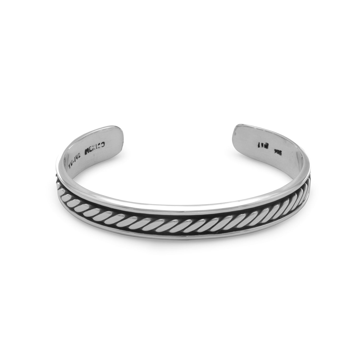925 Silver plated  Identity Bracelet 8 inches long 10 mm wide 