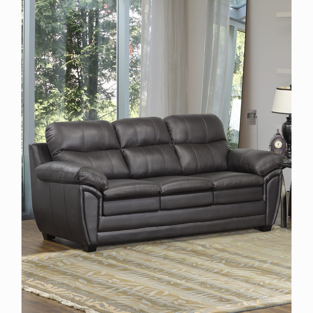 Upton Premium Brown Top Grain Leather Sofa