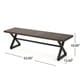 preview thumbnail 5 of 9, Rolando Outdoor Aluminum Dining Bench by Christopher Knight Home