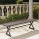 preview thumbnail 4 of 9, Rolando Outdoor Aluminum Dining Bench by Christopher Knight Home