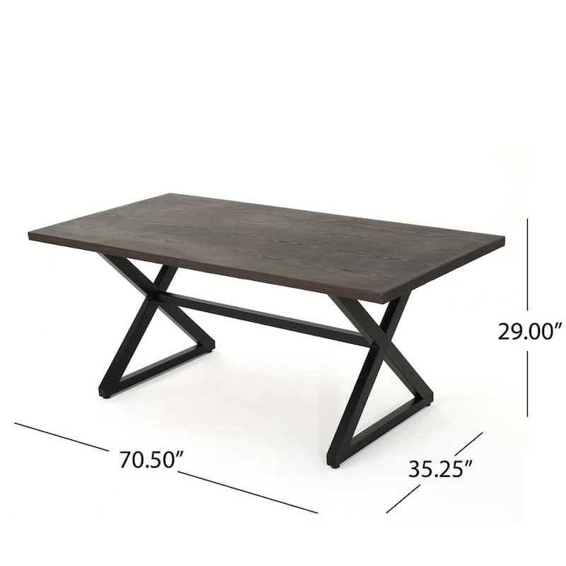 Rolando Outdoor Aluminum Picnic Dining Table by Christopher Knight Home - 70.50"L x 35.25"W x 29.00"H