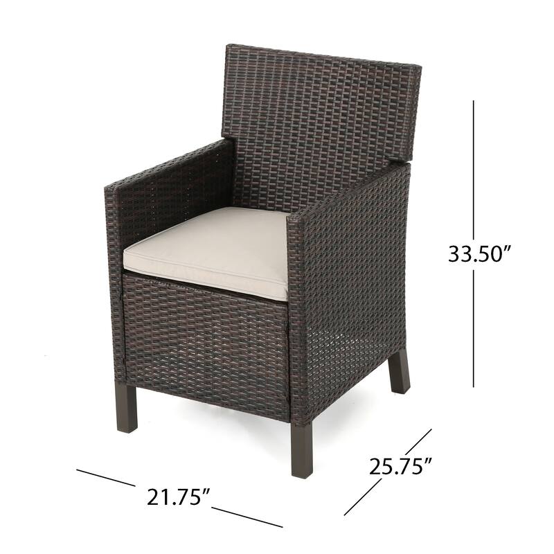 Aisha Outdoor 6-piece Aluminum Wicker Dining Set with Cushions by Christopher Knight Home - N/A