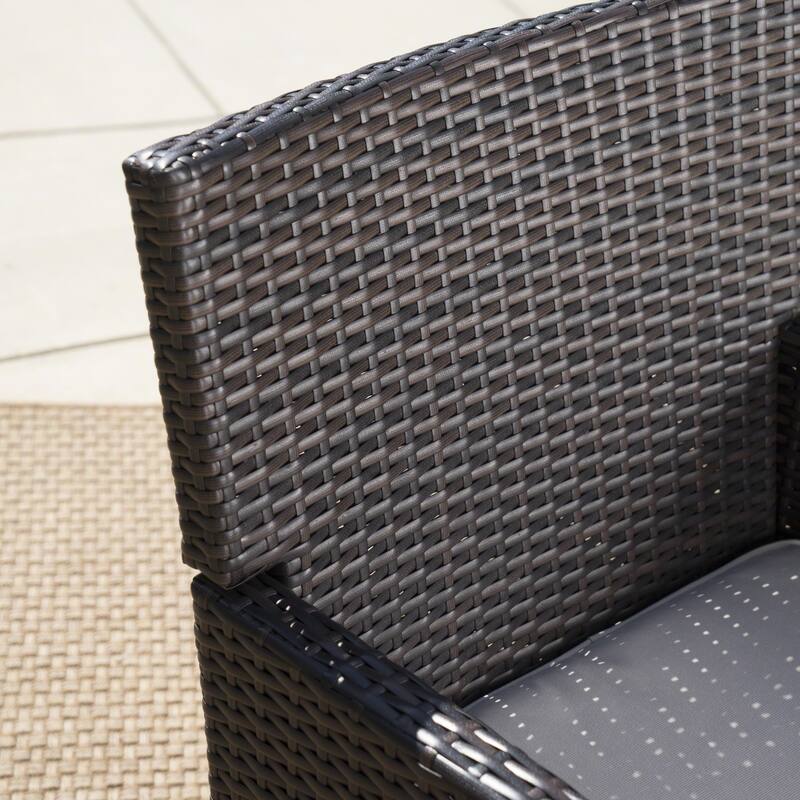 Aisha Outdoor 6-piece Aluminum Wicker Dining Set with Cushions by Christopher Knight Home - N/A